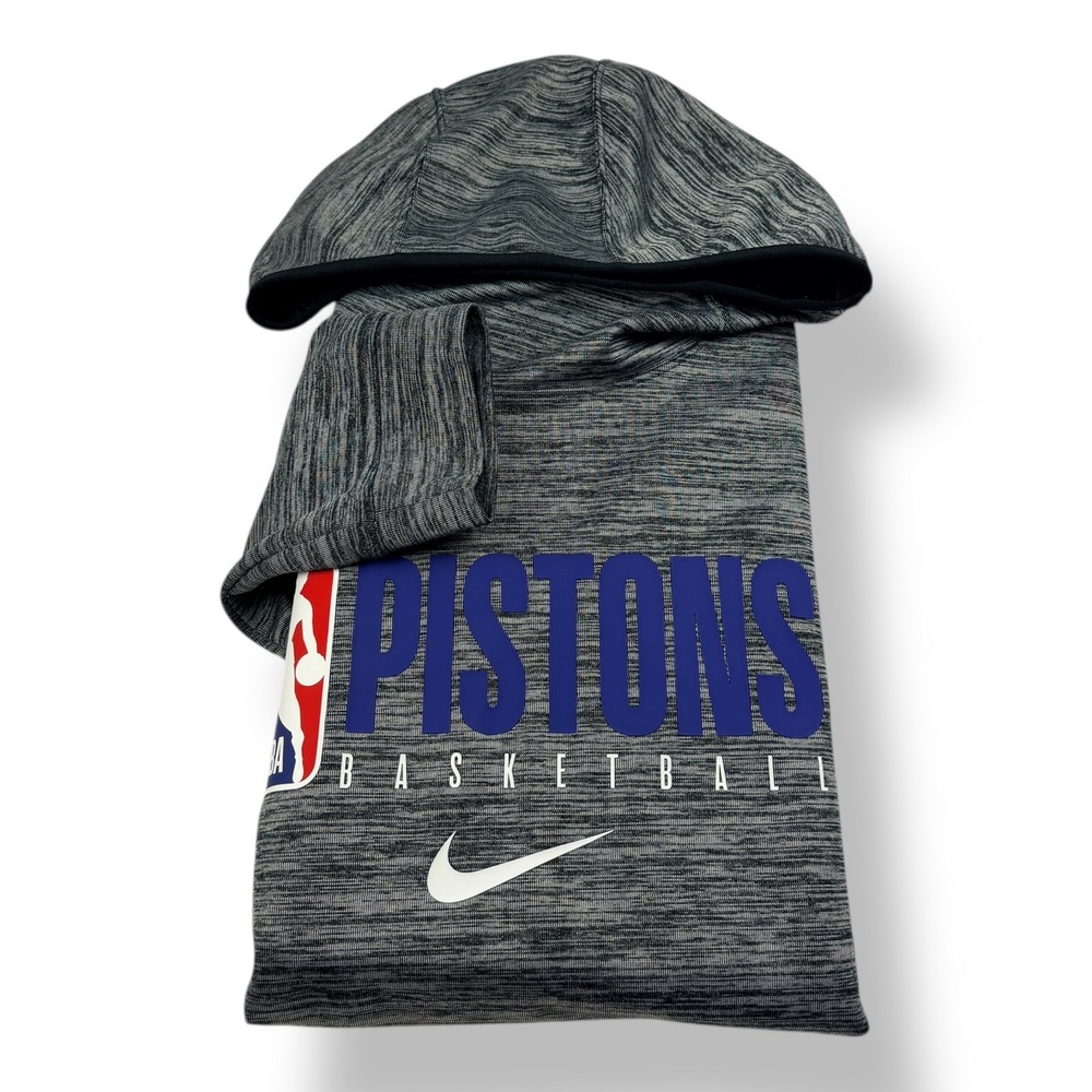 Nike Detroit Pistons NBA Dri-FIT Hooded Sweatshirt Mens XLT Gray AV1354-032
